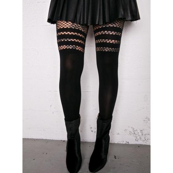 Dolls Kill Accessories - 1 LEFT Get Faux thigh high tights